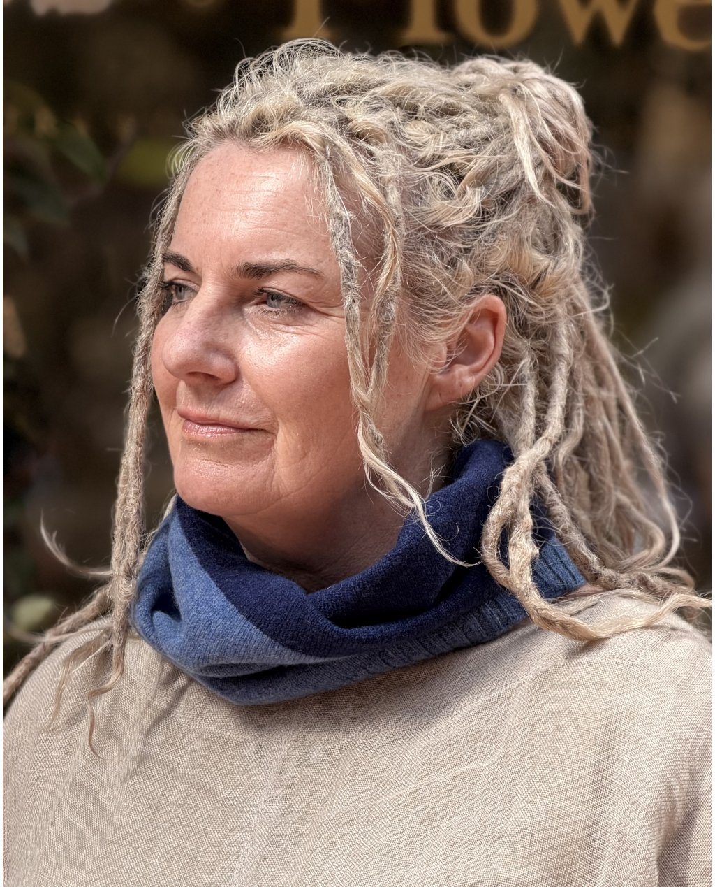 ERIBÉ | Bowden Colour Block Snood | Denim ERIBÉ | Bowden Colour Block Snood | Denim